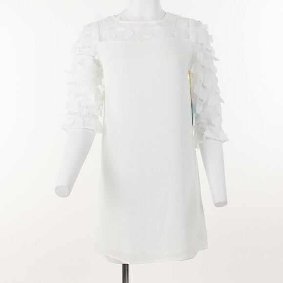 CeCe Women's Mixed-Media Clover-Clip Dress - Picture 2 of 5